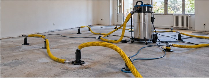 Eau emprisonnée sous une chape